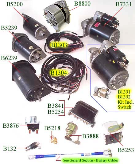 Ford - Electrical - Bare Co 6600 ford tractor wiring harness diagram 