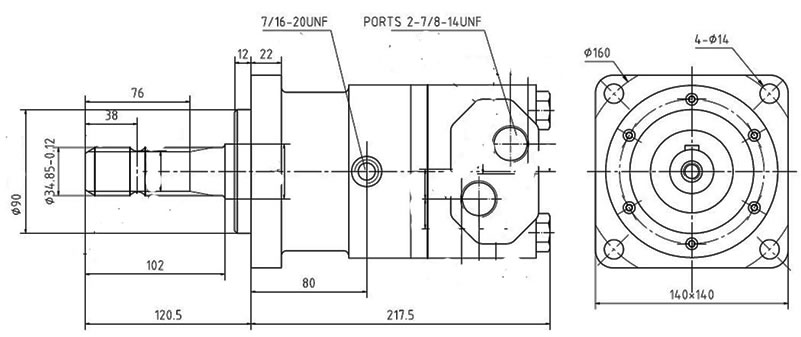 hydraulic motors bare co hydraulic motor size